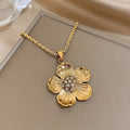 Golden Bloom Flower Necklace