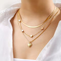 Layered Heart Chain Necklace