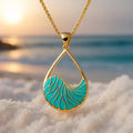 Exclusive Silver Turquoise Charm Necklace