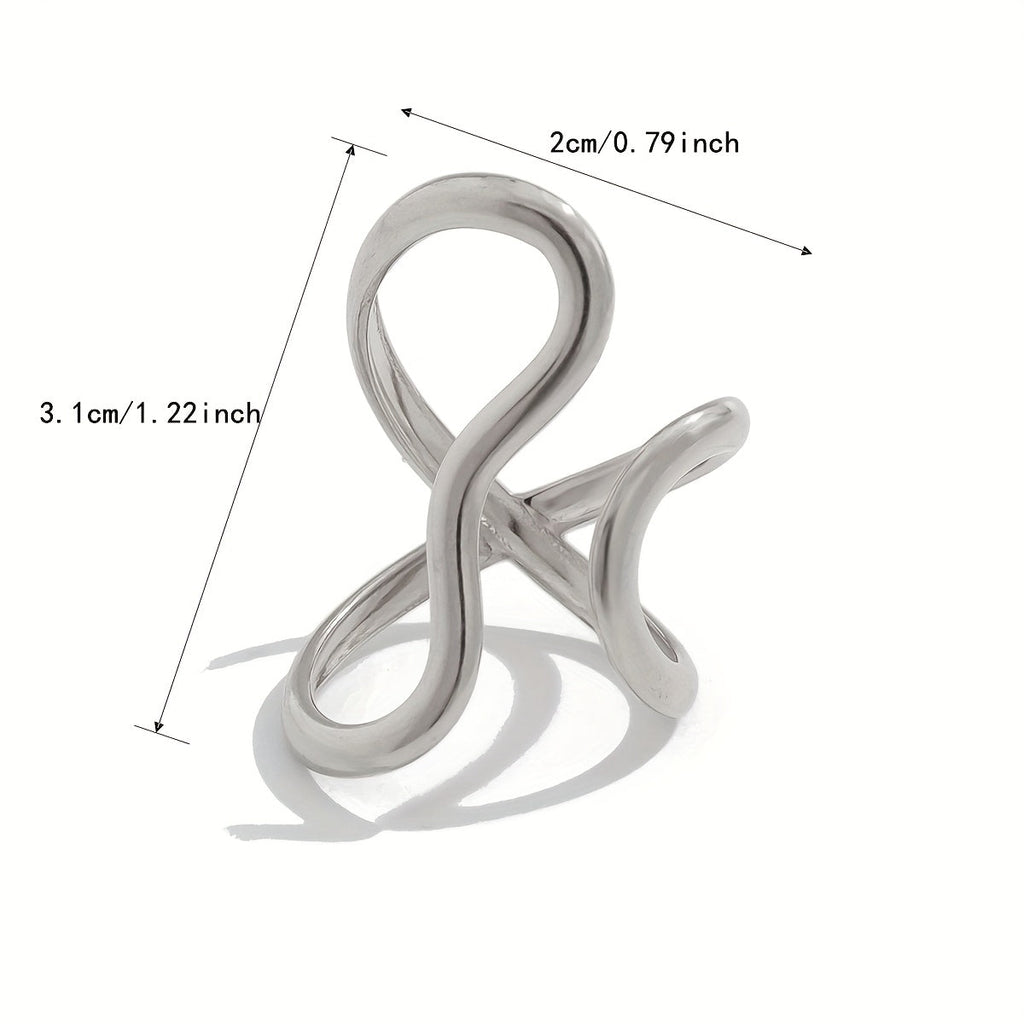 Chic Asymmetrical Wave Ring x