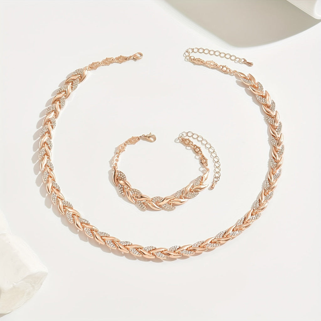 Elegant Glass Rhinestone Fish Tail Set /