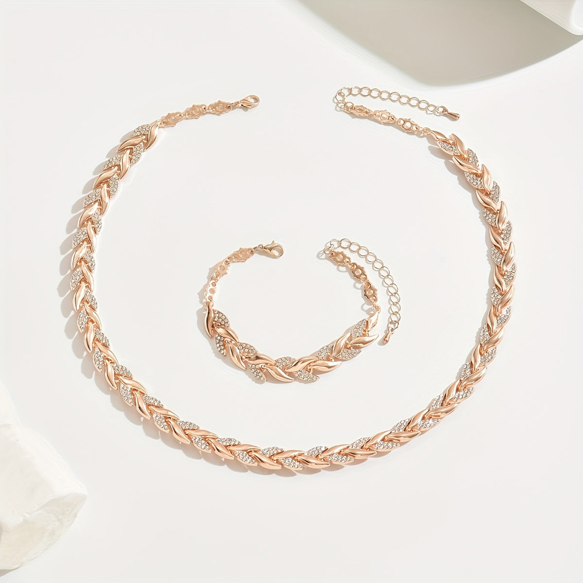 Elegant Glass Rhinestone Fish Tail Set /