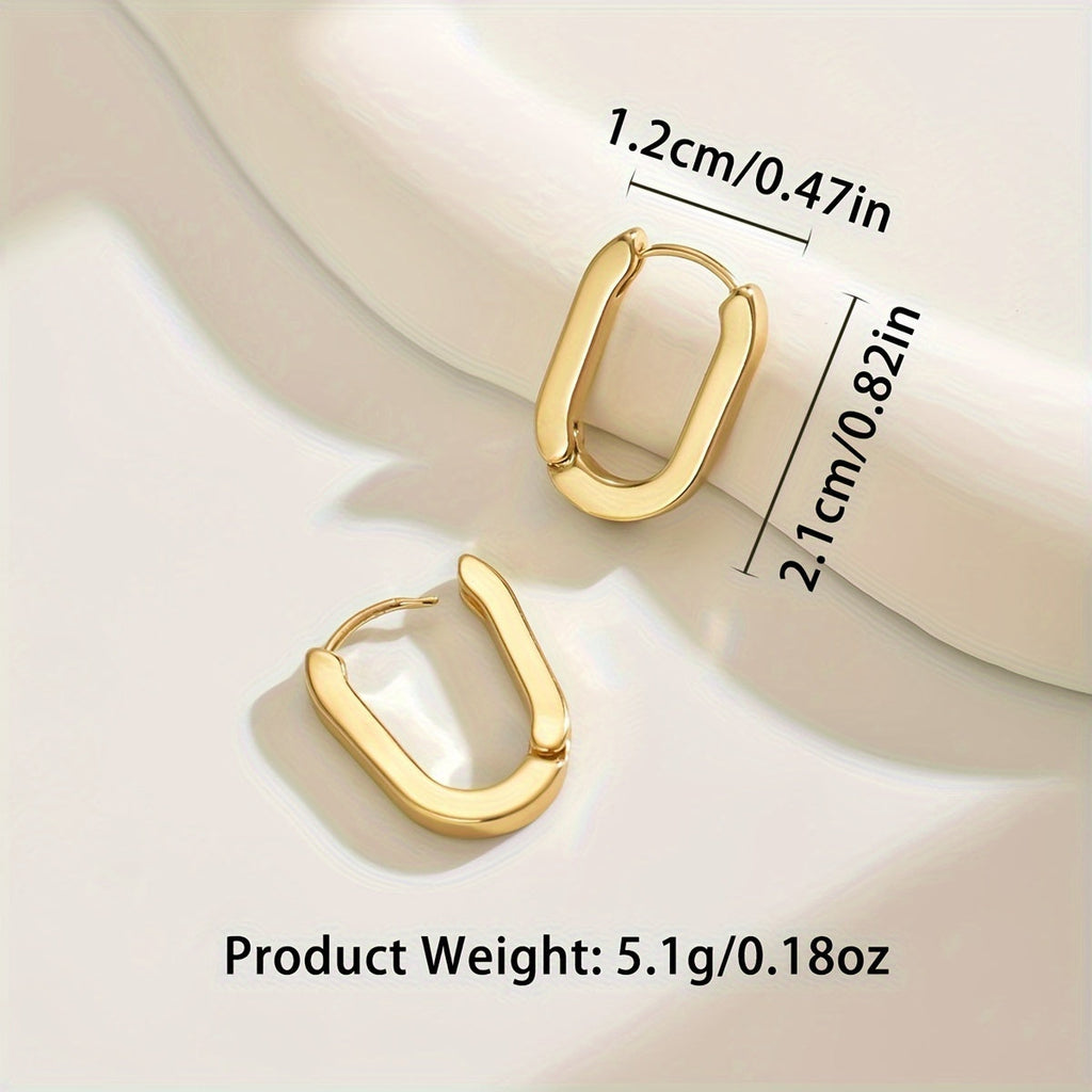 Elegant Geometric Hoop Earrings /