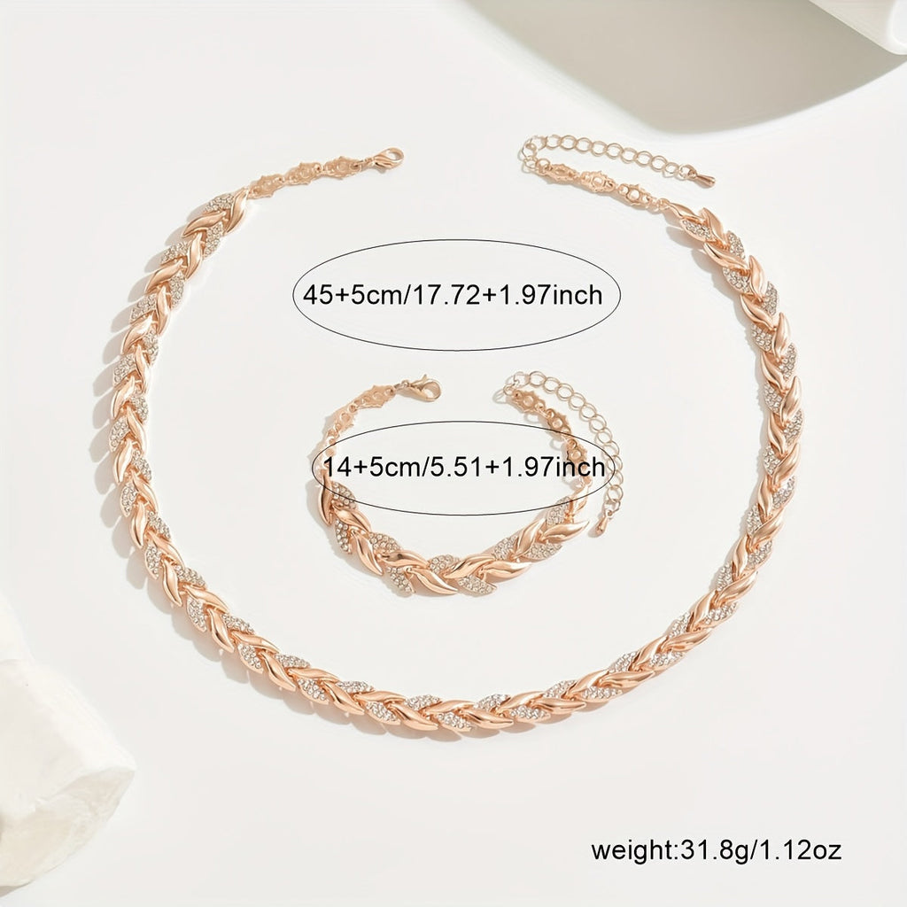 Elegant Glass Rhinestone Fish Tail Set /