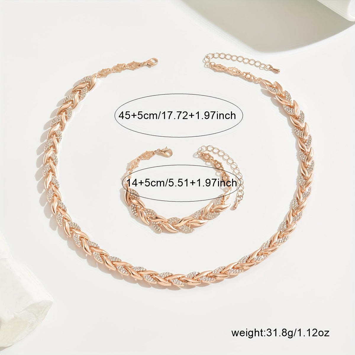 Elegant Glass Rhinestone Fish Tail Set /