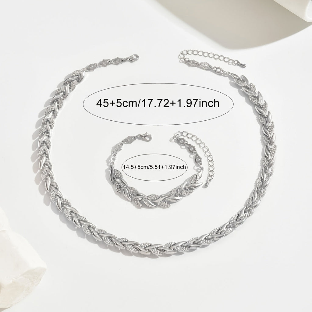 Elegant Glass Rhinestone Fish Tail Set /