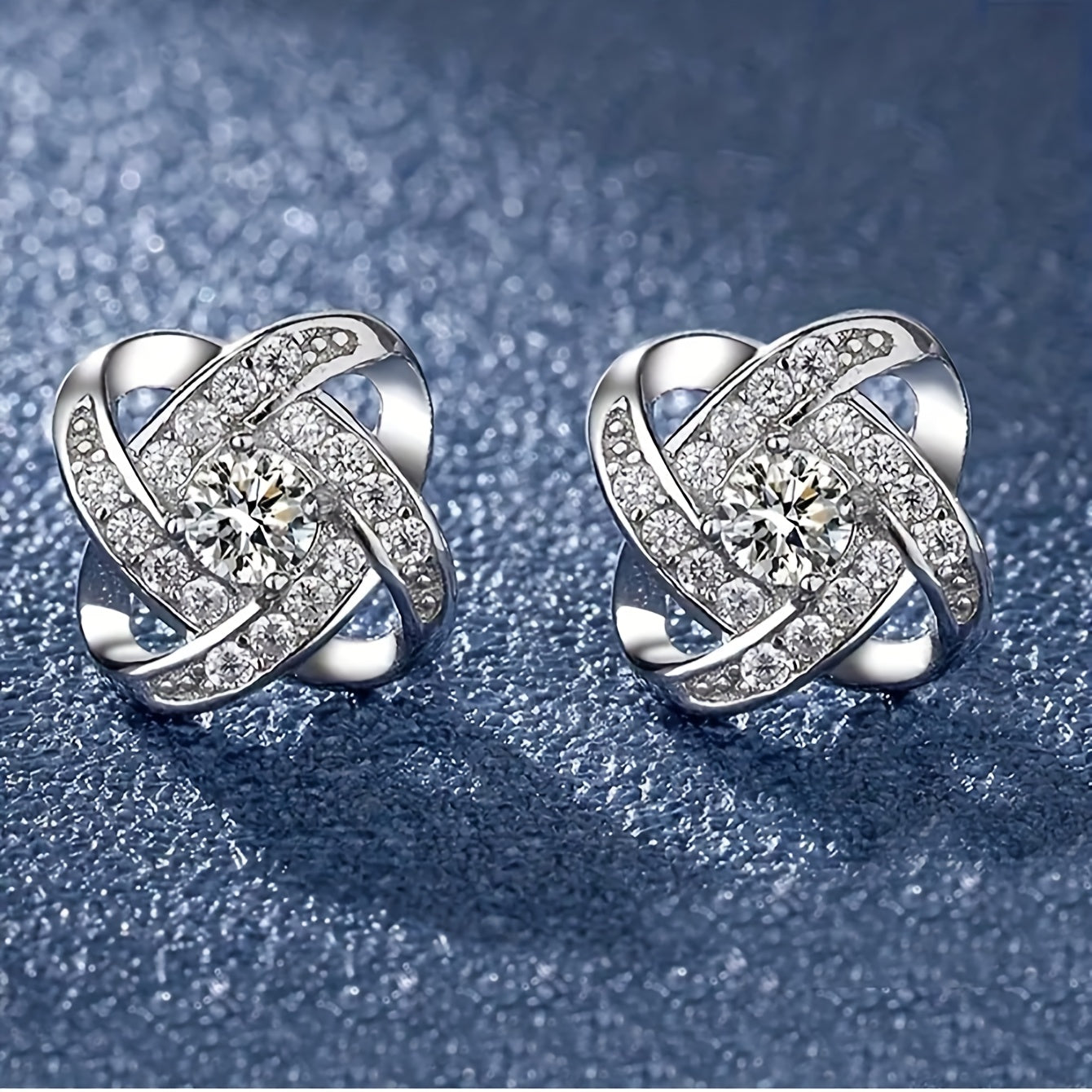 Purple Four-Leaf Clover Earrings /