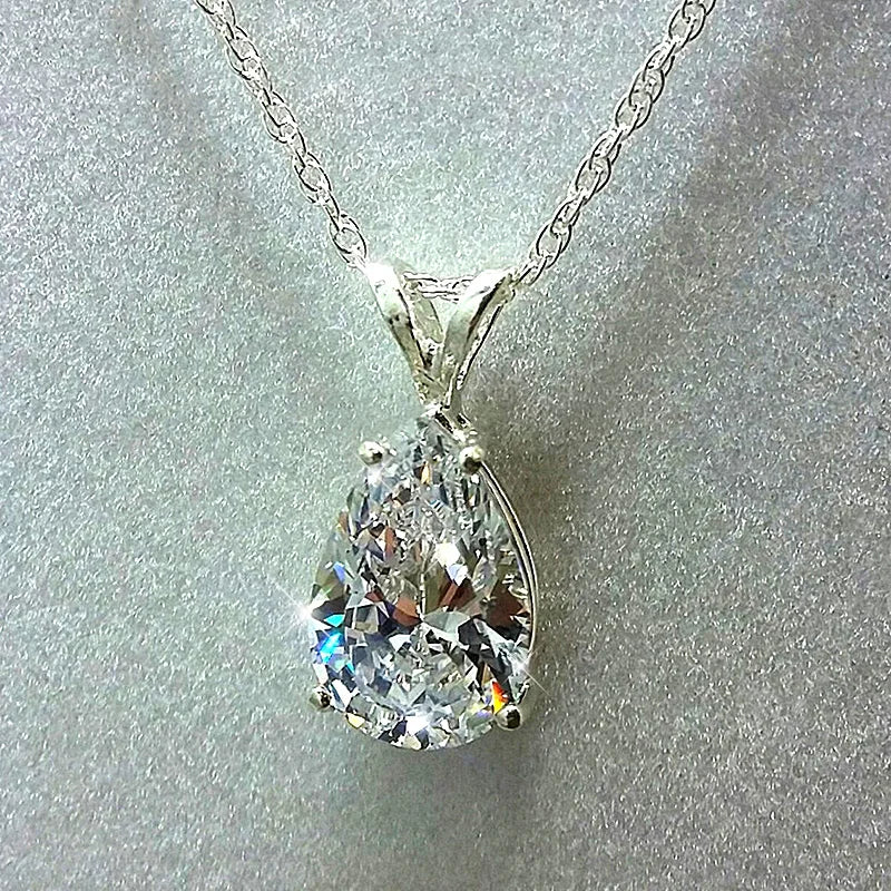 Dahlia Crystal Drop Necklace