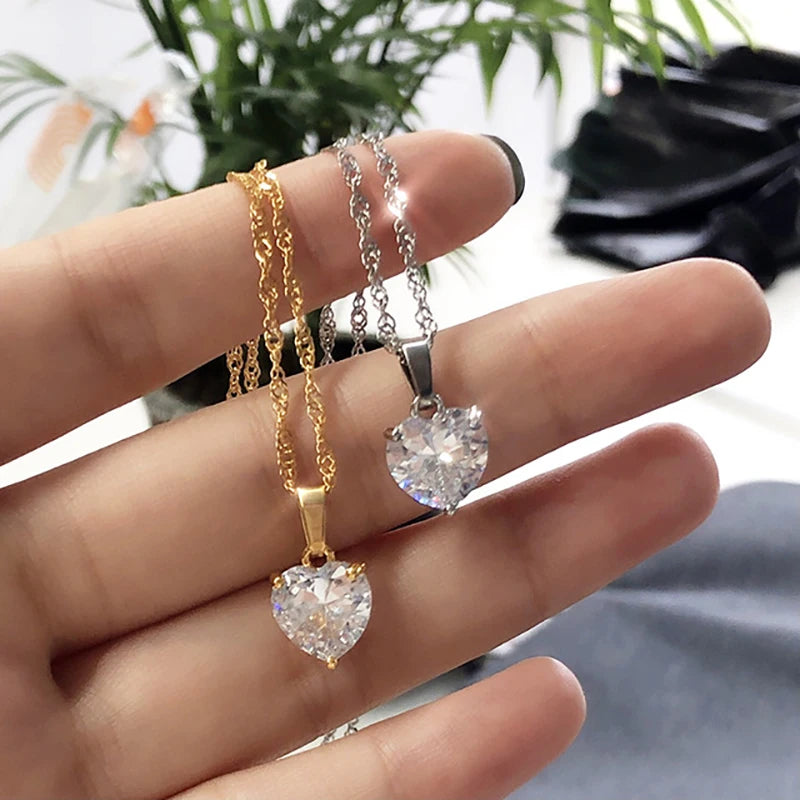 Vionara Luxe Cut Heart Pendant Necklace