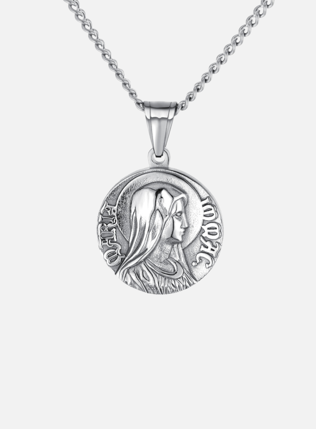 VIRGIN MARY QUARTER NECKLACE