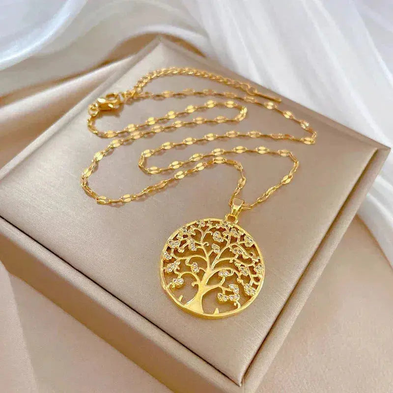 Gold Tree of Life Pendant Necklace VIP