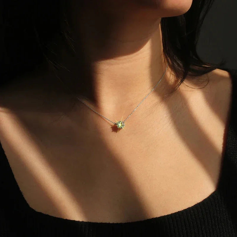 Elegant Crystal Solitaire Necklace