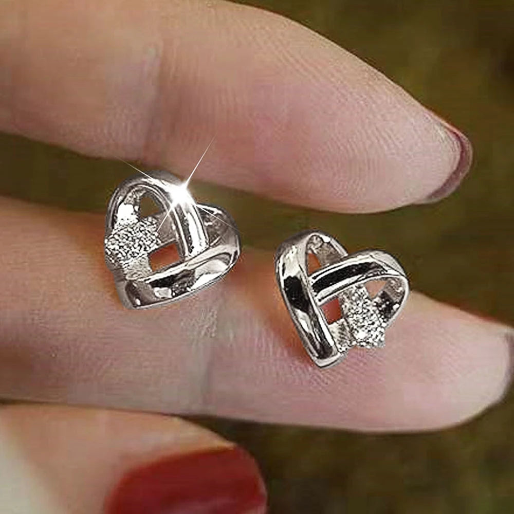 Juliana Wrapped Heart Stud Earrings