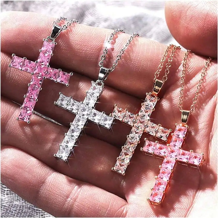 Roselle Cross Necklace