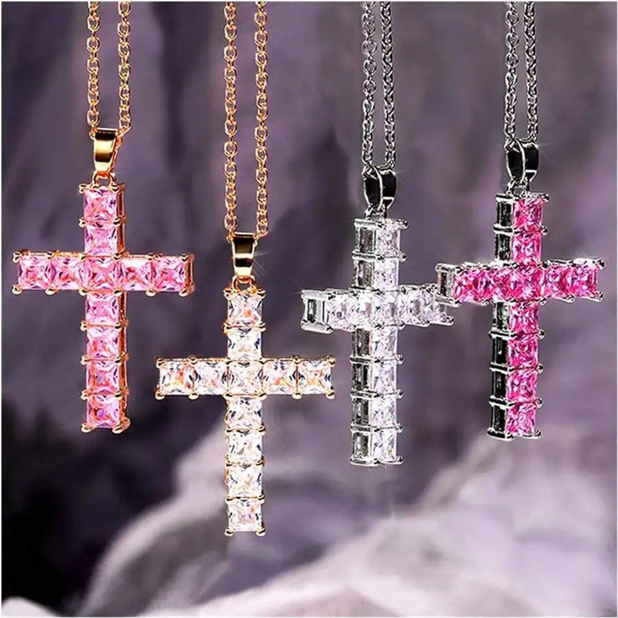 Roselle Cross Necklace