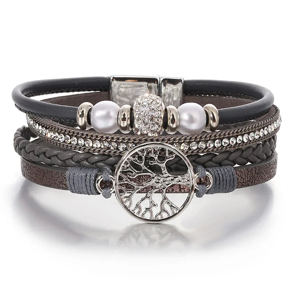 Tree of Life Rhinestone Bracelet