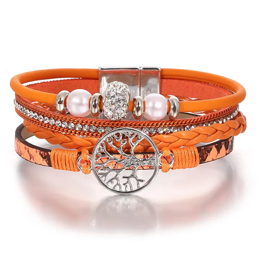 Tree of Life Rhinestone Bracelet