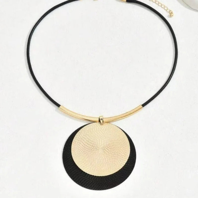 Orvella Bohemian Layered Circle Statement Necklace