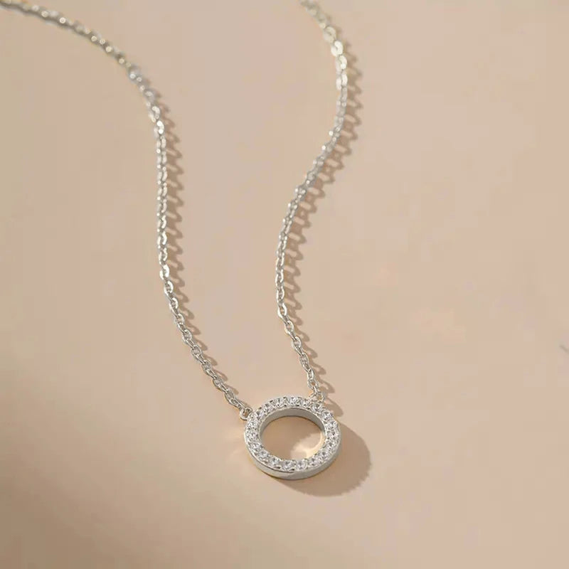 Colette Pavé Circle Necklace