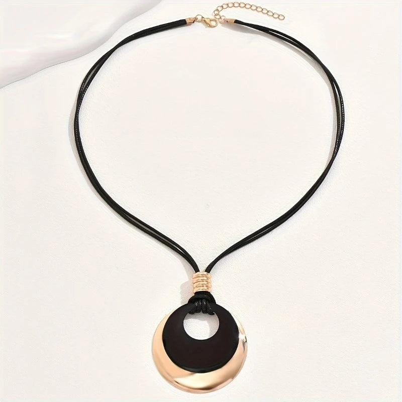 Calzora Vintage Orbit Medallion Necklace