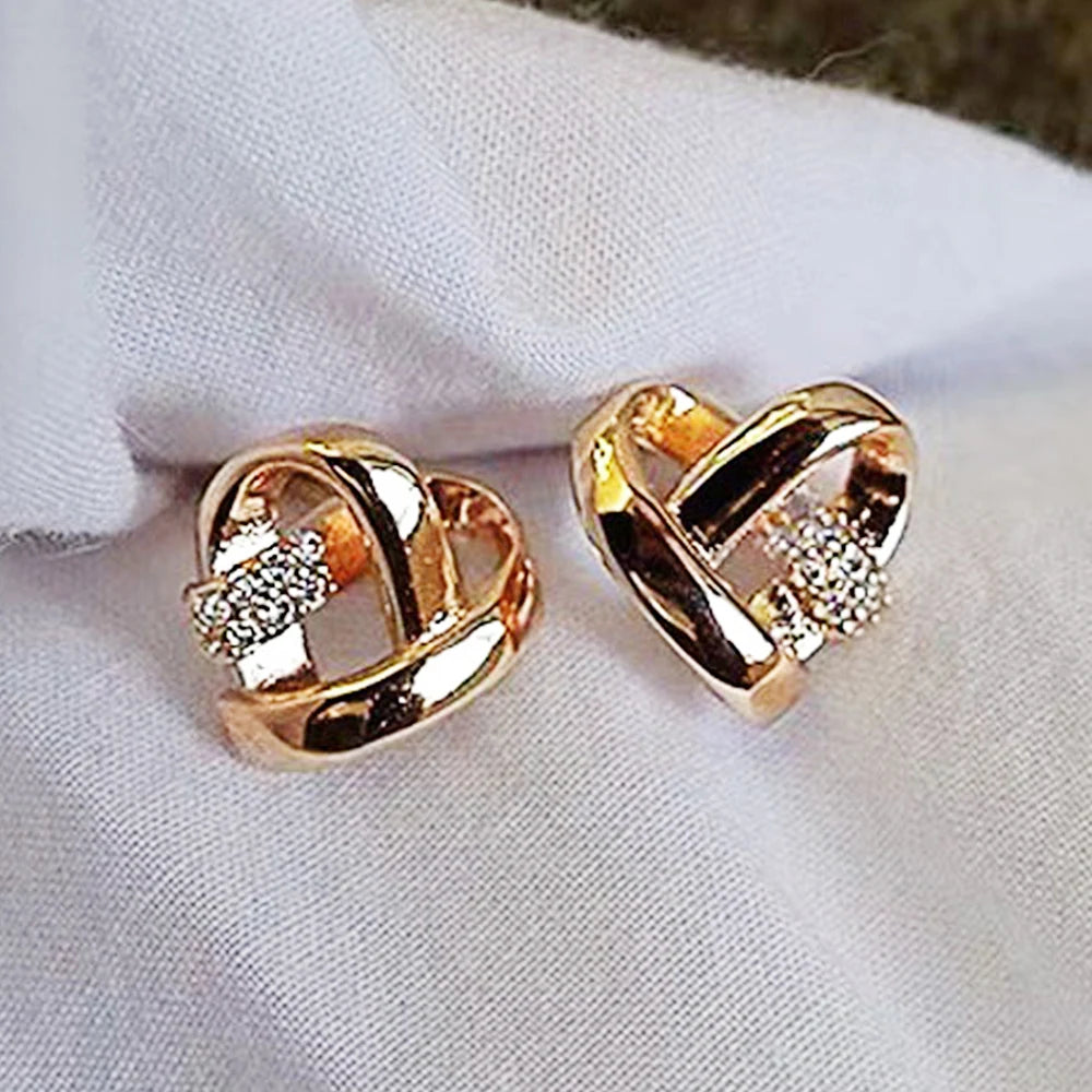 Juliana Wrapped Heart Stud Earrings