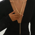 Soraya Long Flat Snake Y Necklace