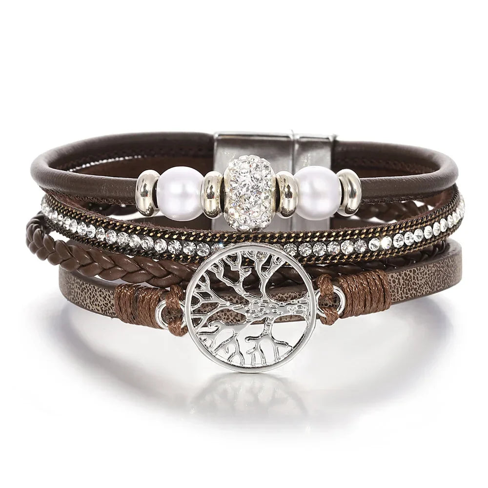 Tree of Life Rhinestone Bracelet
