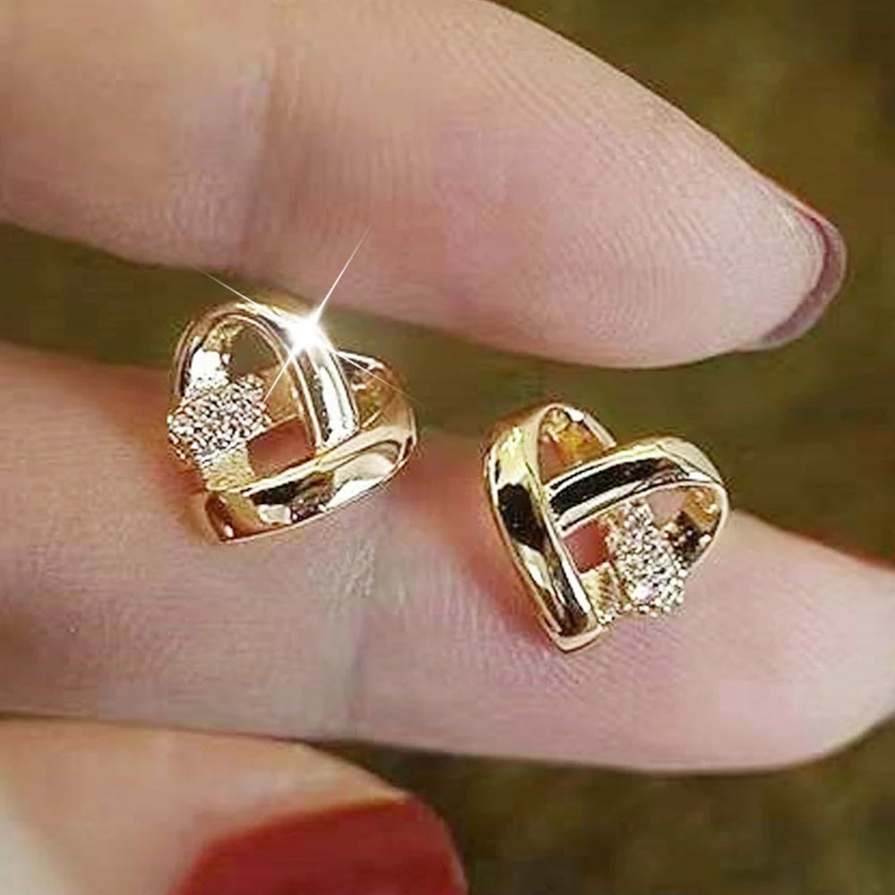 Juliana Wrapped Heart Stud Earrings