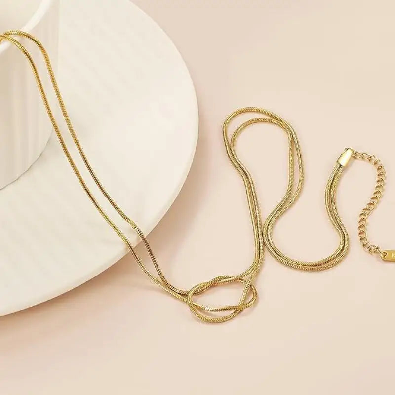 Solara Vintage Knot Chain Necklace