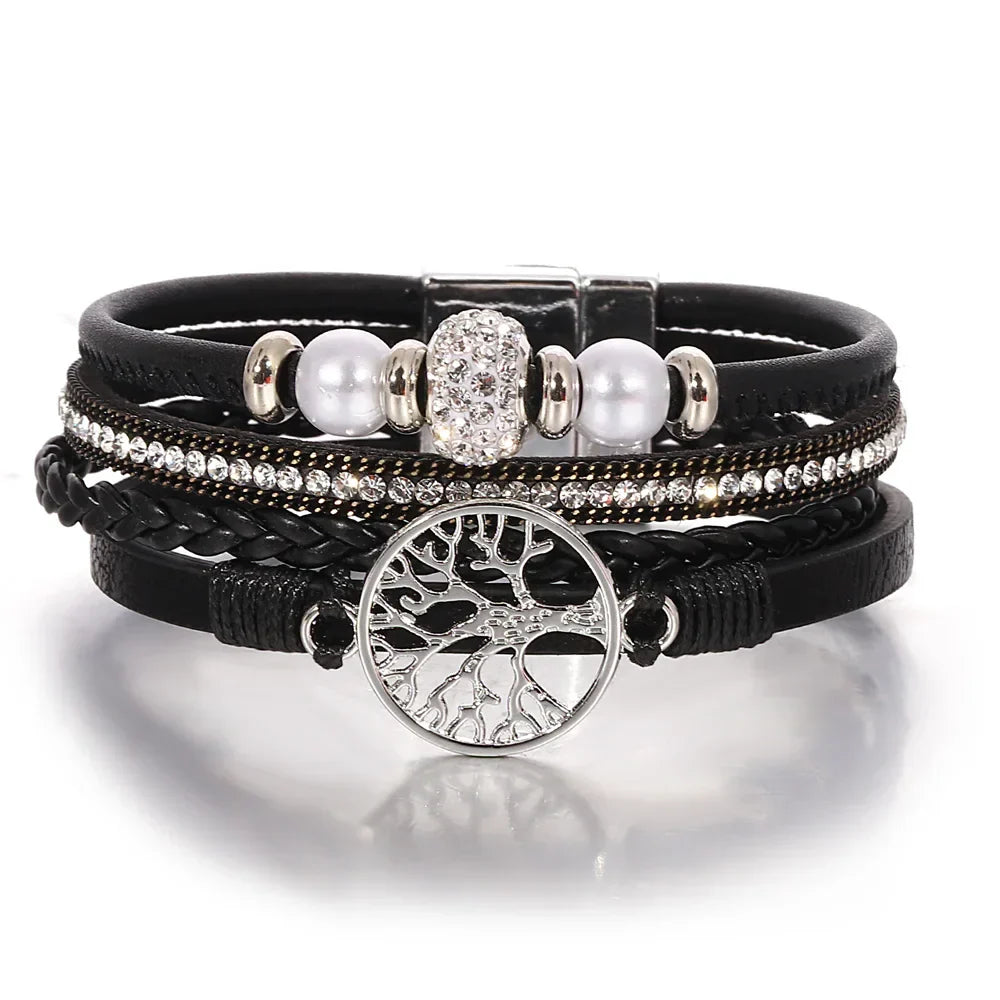 Tree of Life Rhinestone Bracelet