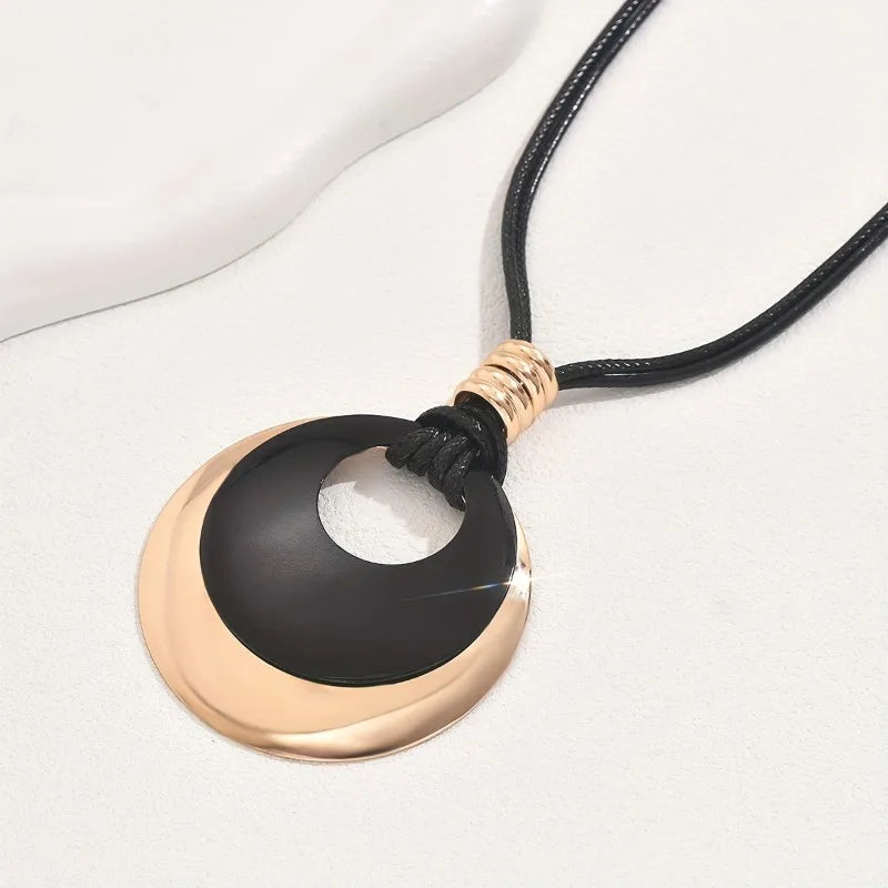 Calzora Vintage Orbit Medallion Necklace