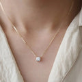 Sterling Silver 18K Gold Plated Zircon Necklace