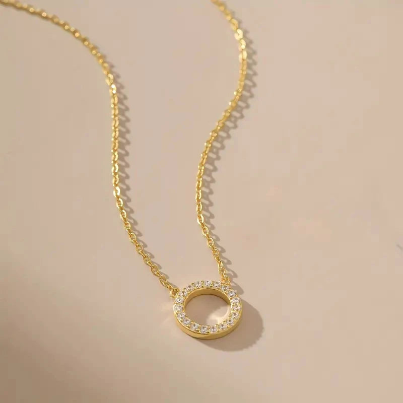 Colette Pavé Circle Necklace
