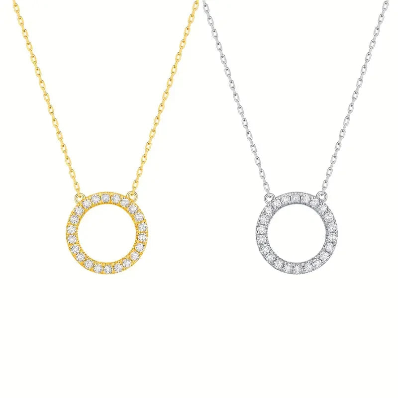 Colette Pavé Circle Necklace