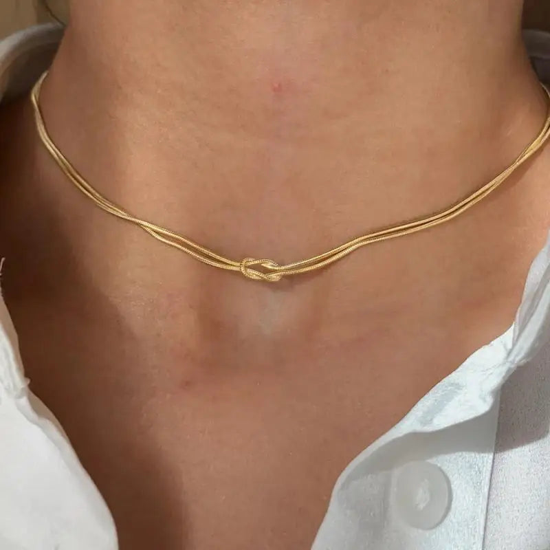 Solara Vintage Knot Chain Necklace